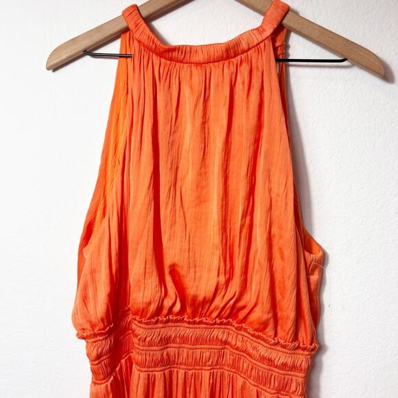 ANTHROPOLOGIE HALTER WOMEN JUMPSUIT IN ORANGE SIZE XL WITH POCKETS - Picture 11 of 11